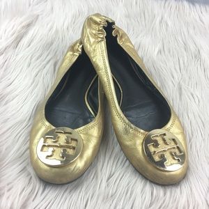 Tory Burch Reeva Ballet Flat Gold